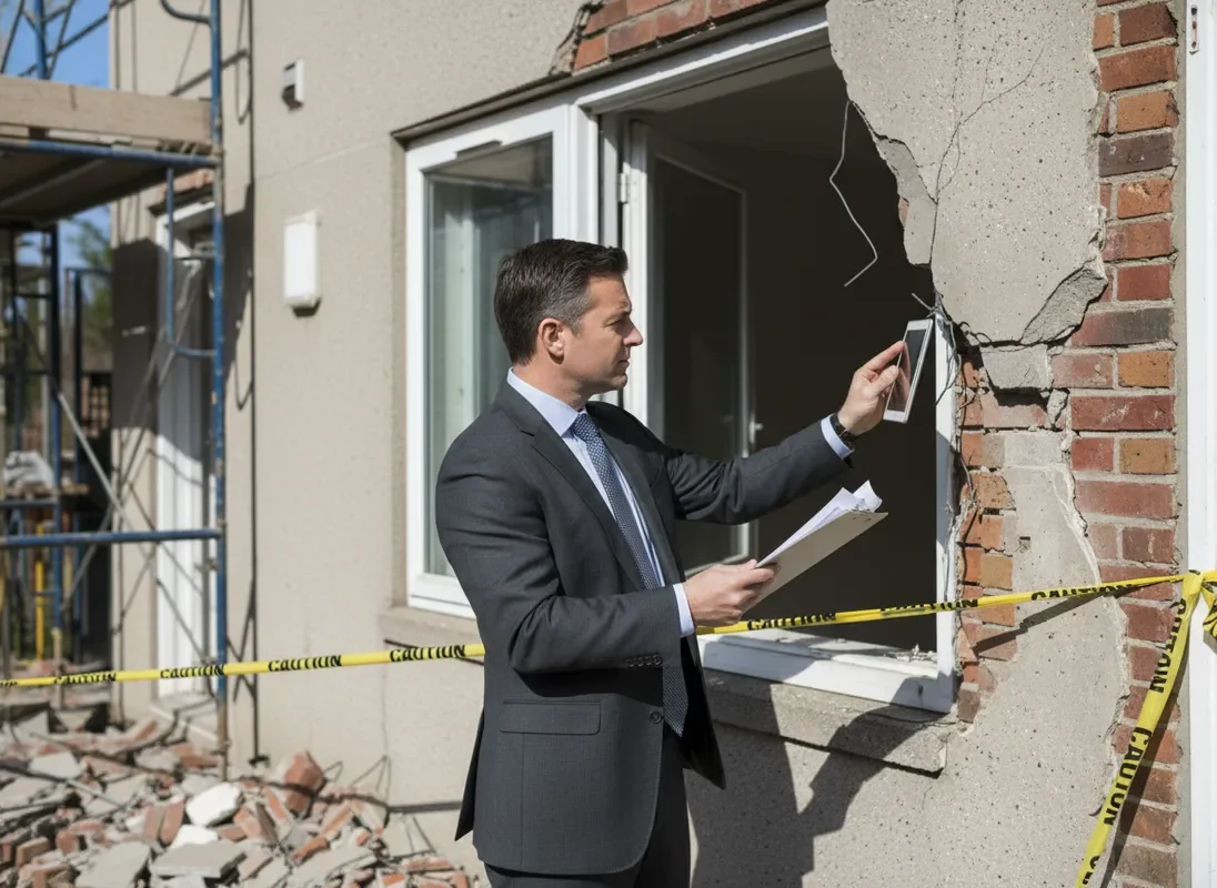 שמאי מתעד נזק רכוש בנכס מגורים