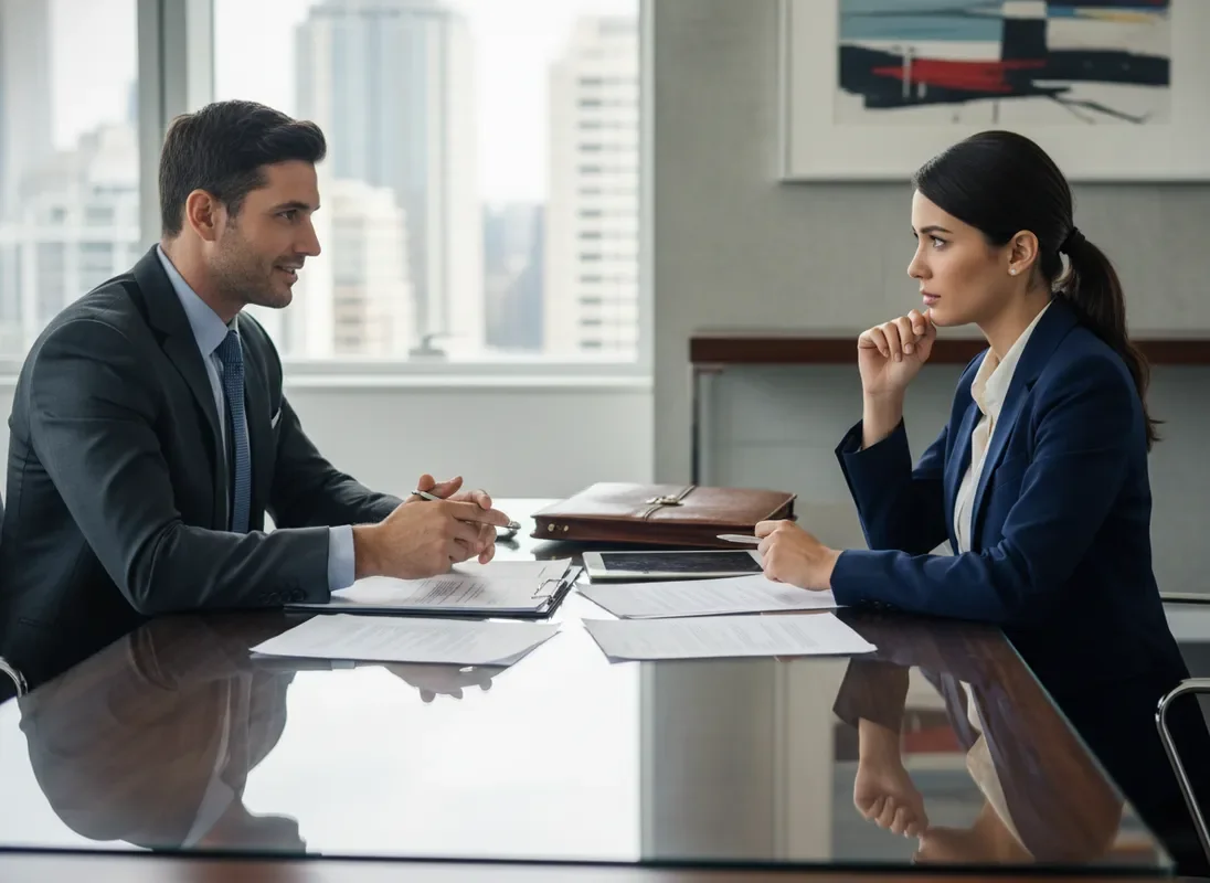 פגישה מקצועית עם נציג חברת ביטוח לאחר נזק